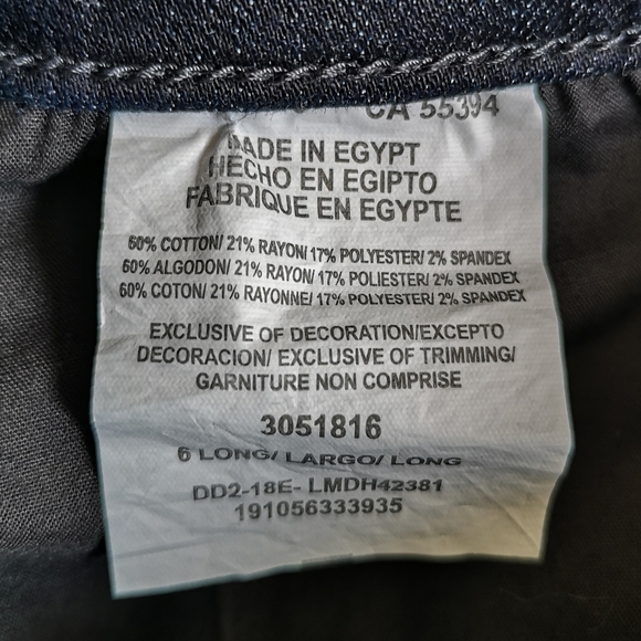 LEE Women's Jeans NWT Size 6 (long) Dark Blue - Picture 6 of 6